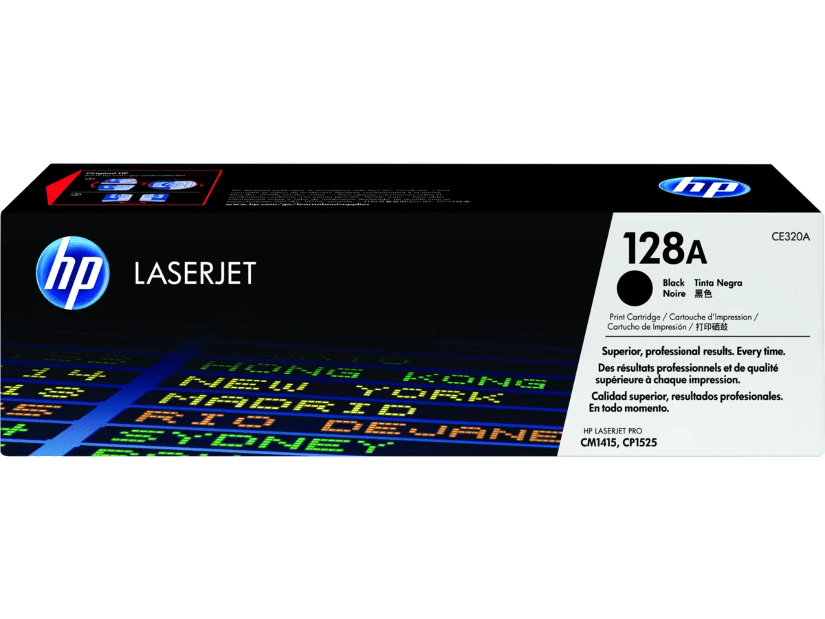 HP 128A Black Original LaserJet Toner Cartridge CE320A
