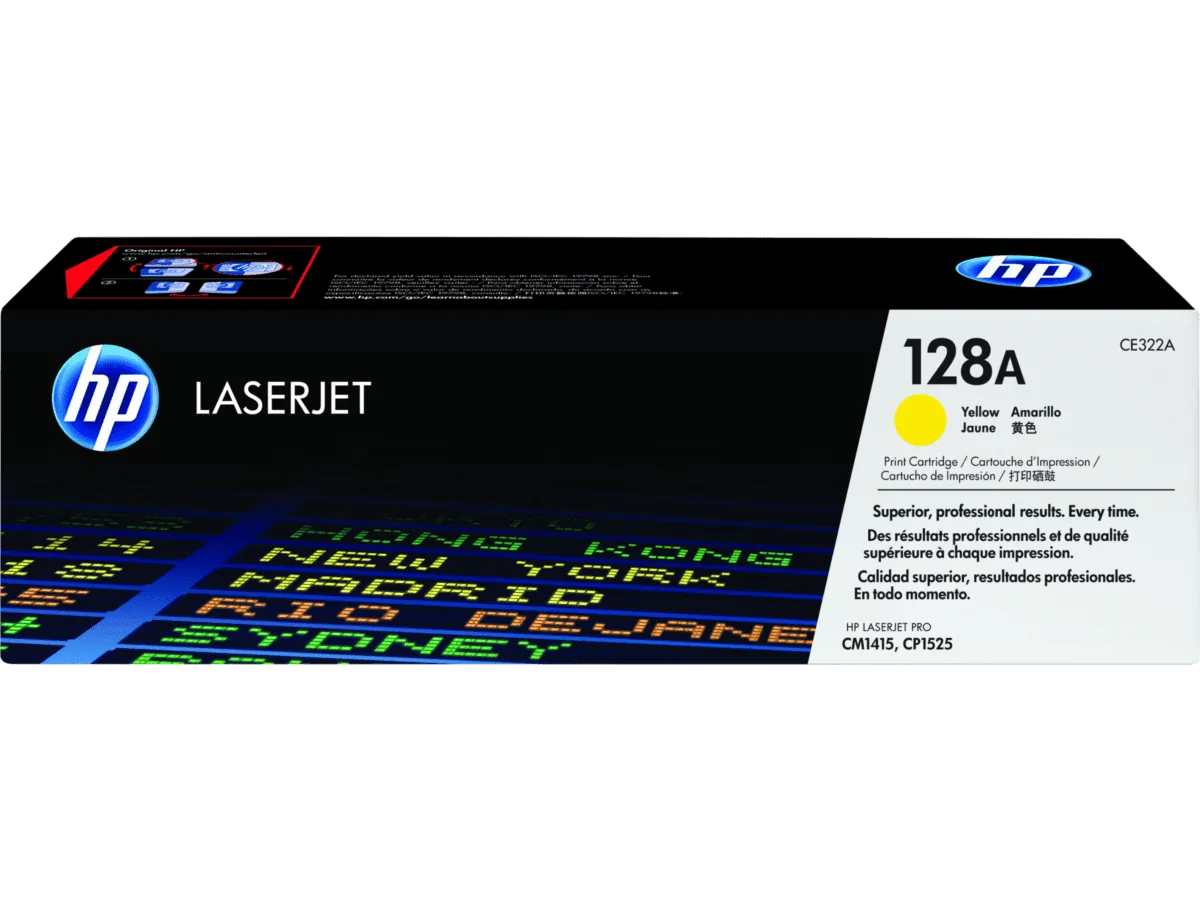 HP 128A Yellow Original LaserJet Toner Cartridge CE322A
