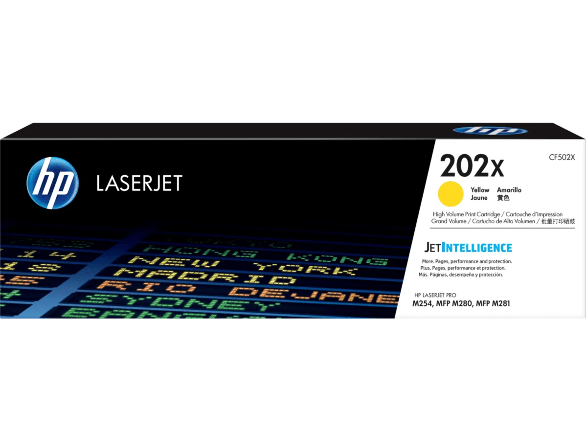 HP 202X High Yield Yellow Original LaserJet Toner Cartridge