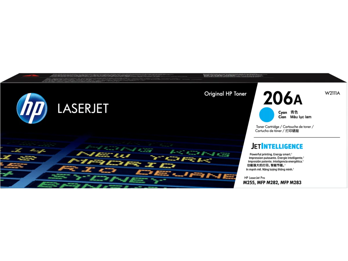 HP 206A Cyan Original LaserJet Toner Cartridge order code W2111A