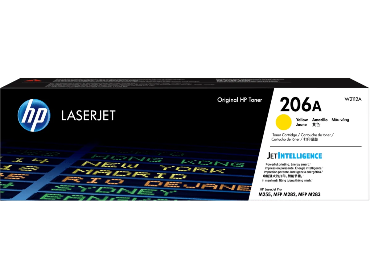 HP 206A Yellow Original LaserJet Toner Cartridge W2112A