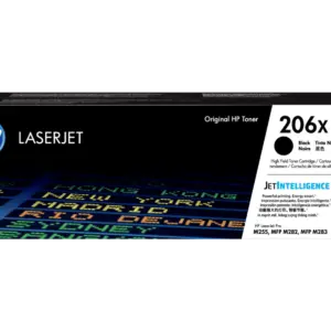 HP 206X High Yield Black Original LaserJet Toner Cartridge W2110X laser print cartridge.