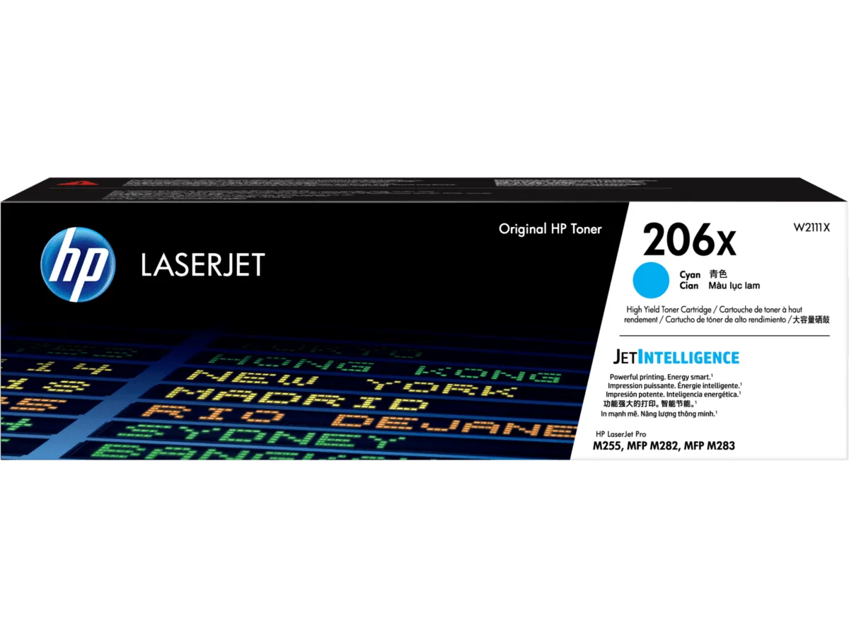 HP 206X High Yield Cyan Original LaserJet Toner Cartridge W2111X