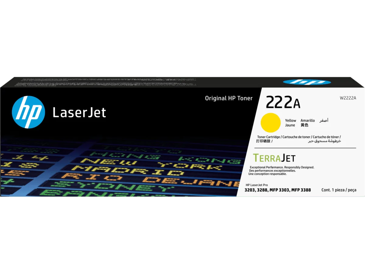 HP 222A Yellow Original LaserJet Toner Cartridge W2222A laser print cartridge