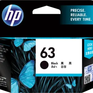 HP 63 Black Original Ink Cartridge F6U62AA standard capacity black ink cartridge