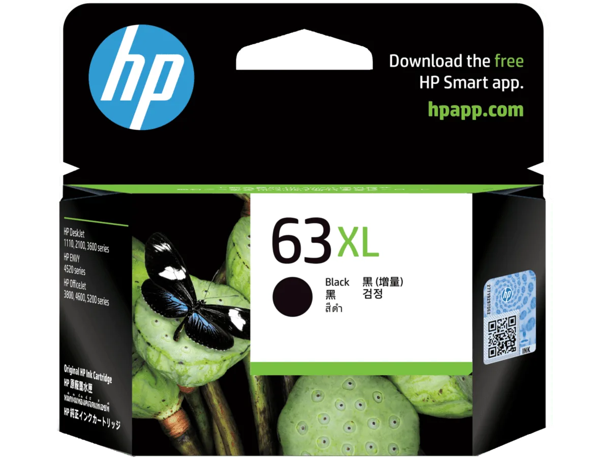 HP 63XL High Yield Black Original Ink Cartridge F6U64AA