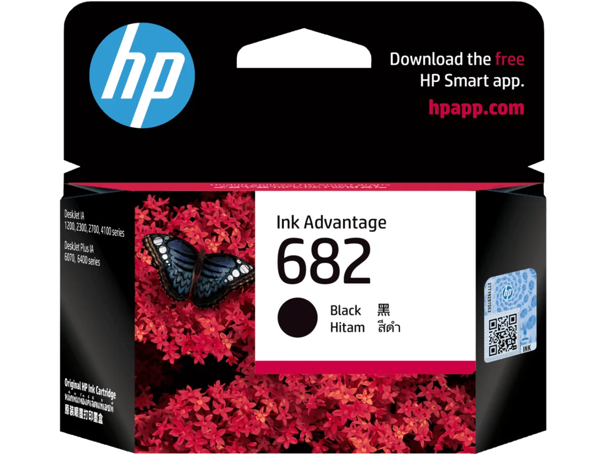 HP 682 Black Original Ink Advantage Cartridge product image