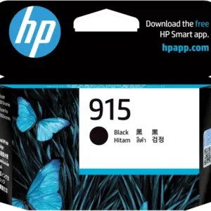 HP 915 Black Original Ink Cartridge 3YM18AA standard capacity thermal inkjet replacement supply