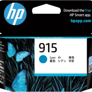 HP 915 Cyan Original Ink Cartridge 3YM15AA product image