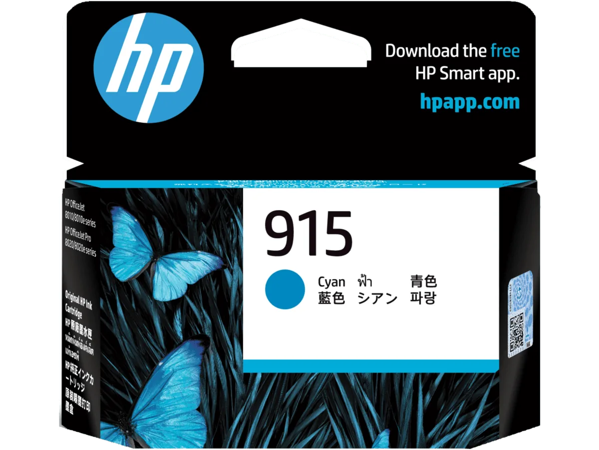 HP 915 Cyan Original Ink Cartridge 3YM15AA product image