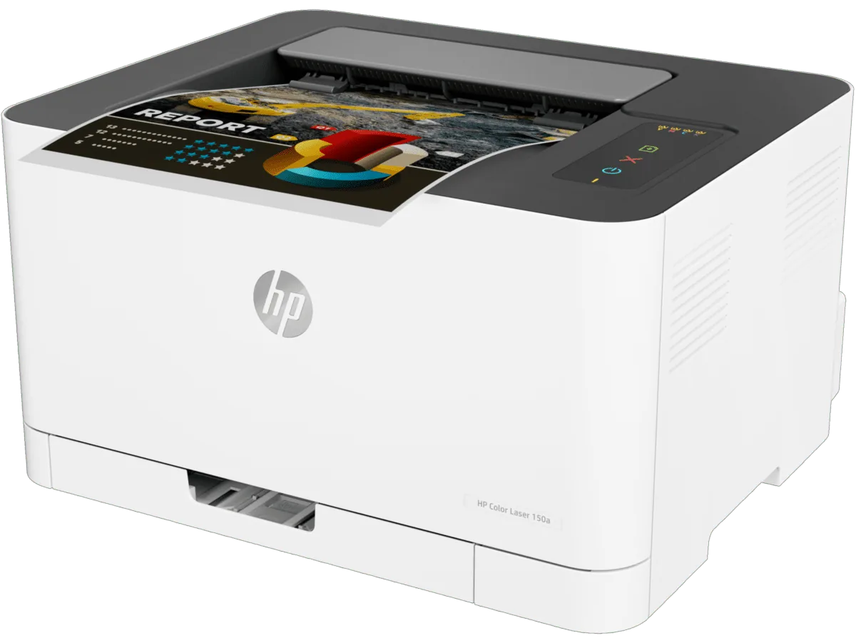 HP Color Laser 150a Colour Laser Printer side product view