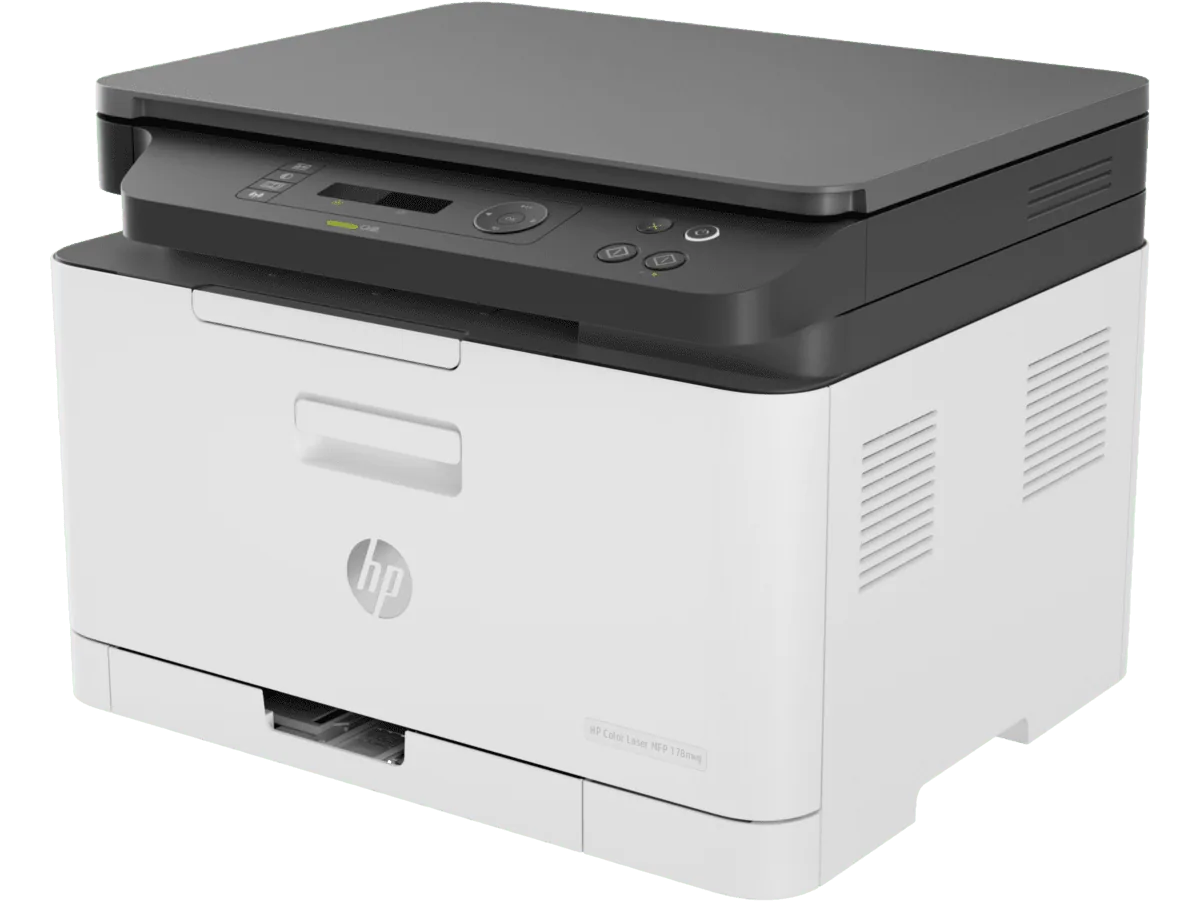 HP Color Laser MFP 178nw Multifunction Printer side product view