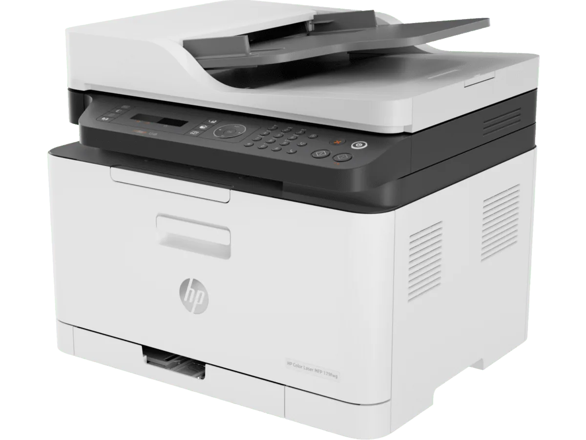 HP Color Laser MFP 179fnw Multifunction Printer side product view