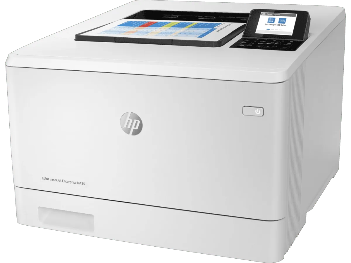 HP Color LaserJet Enterprise M455dn Printer product view 2