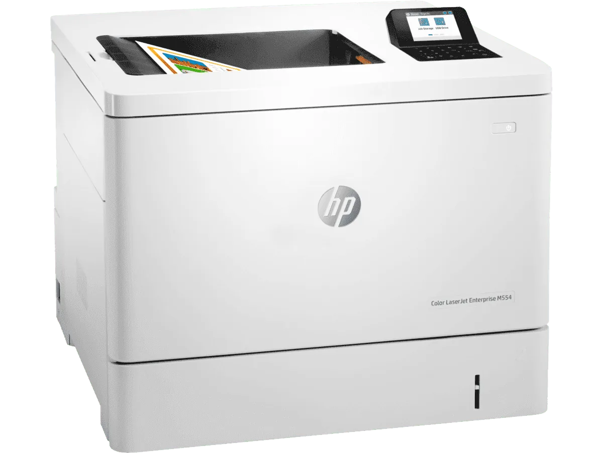 HP Color LaserJet Enterprise M554dn Printer detail view 1
