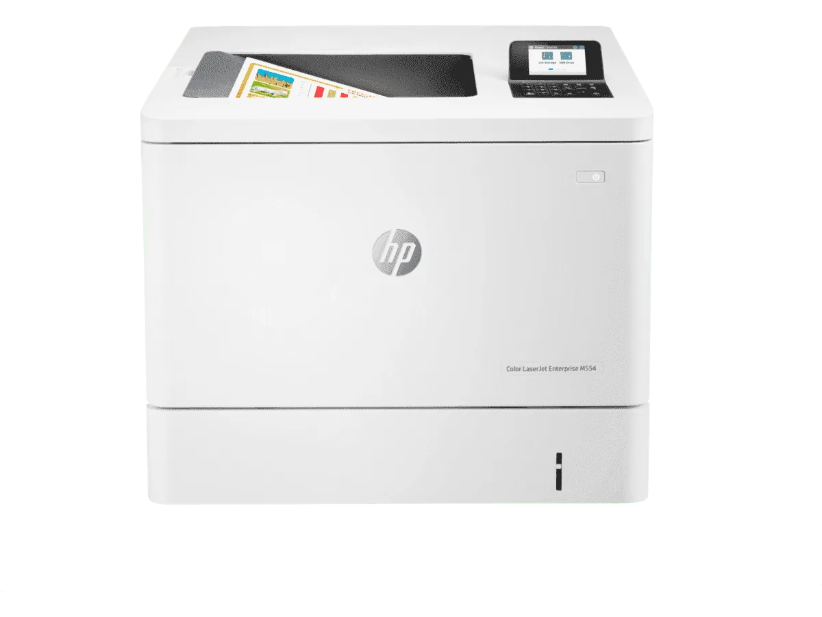 HP Color LaserJet Enterprise M554dn Printer primary product image