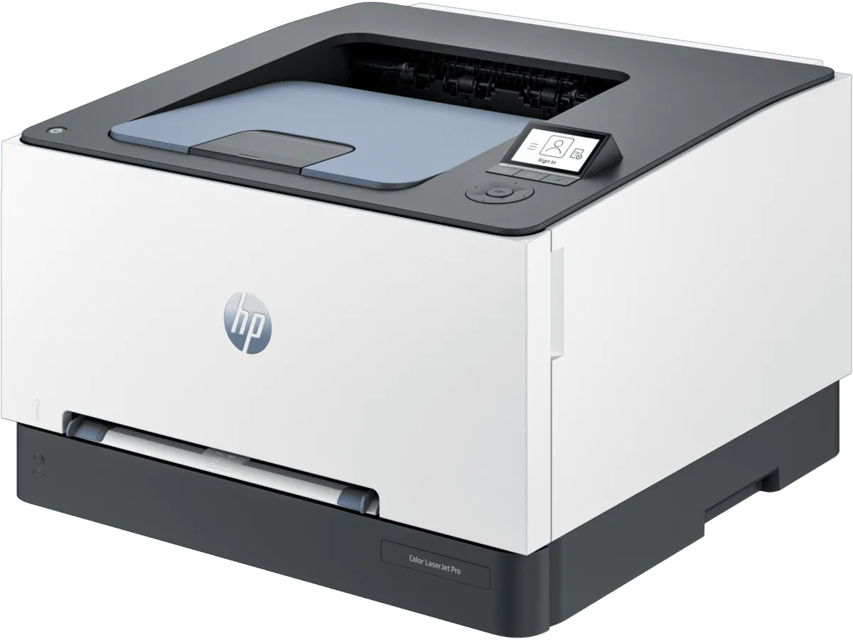HP Color LaserJet Pro 3203dw Wireless Colour Printer side product view