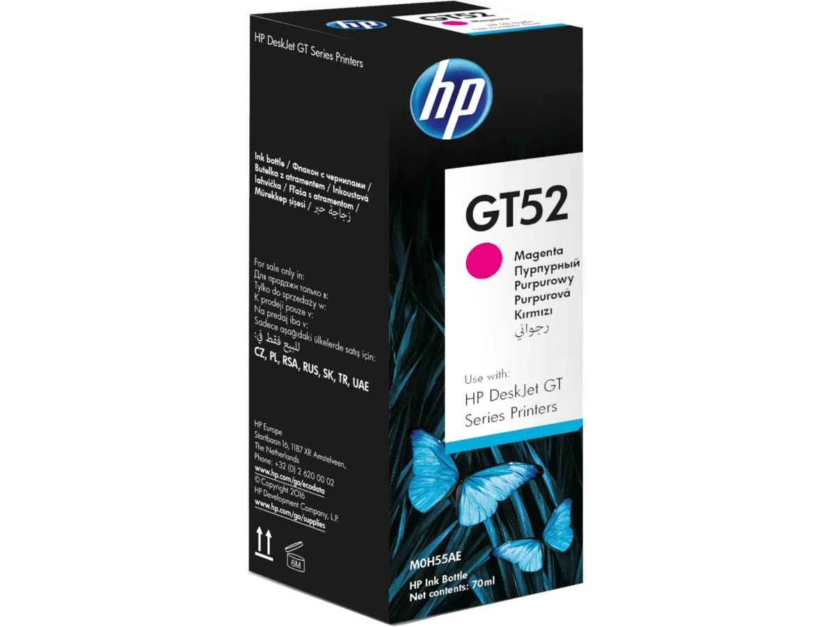 HP GT52 70-ml Magenta Original Ink Bottle