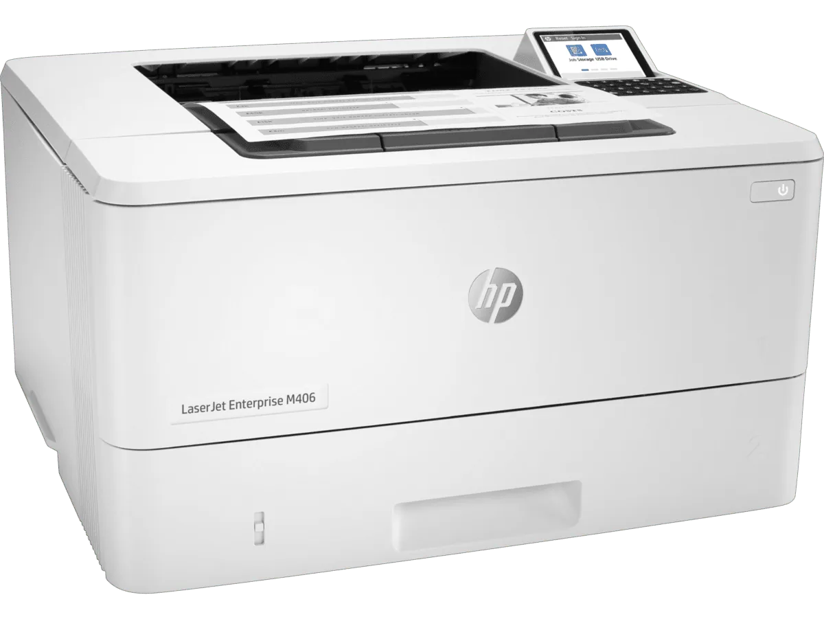 HP LaserJet Enterprise M406dn Printer detail view 1