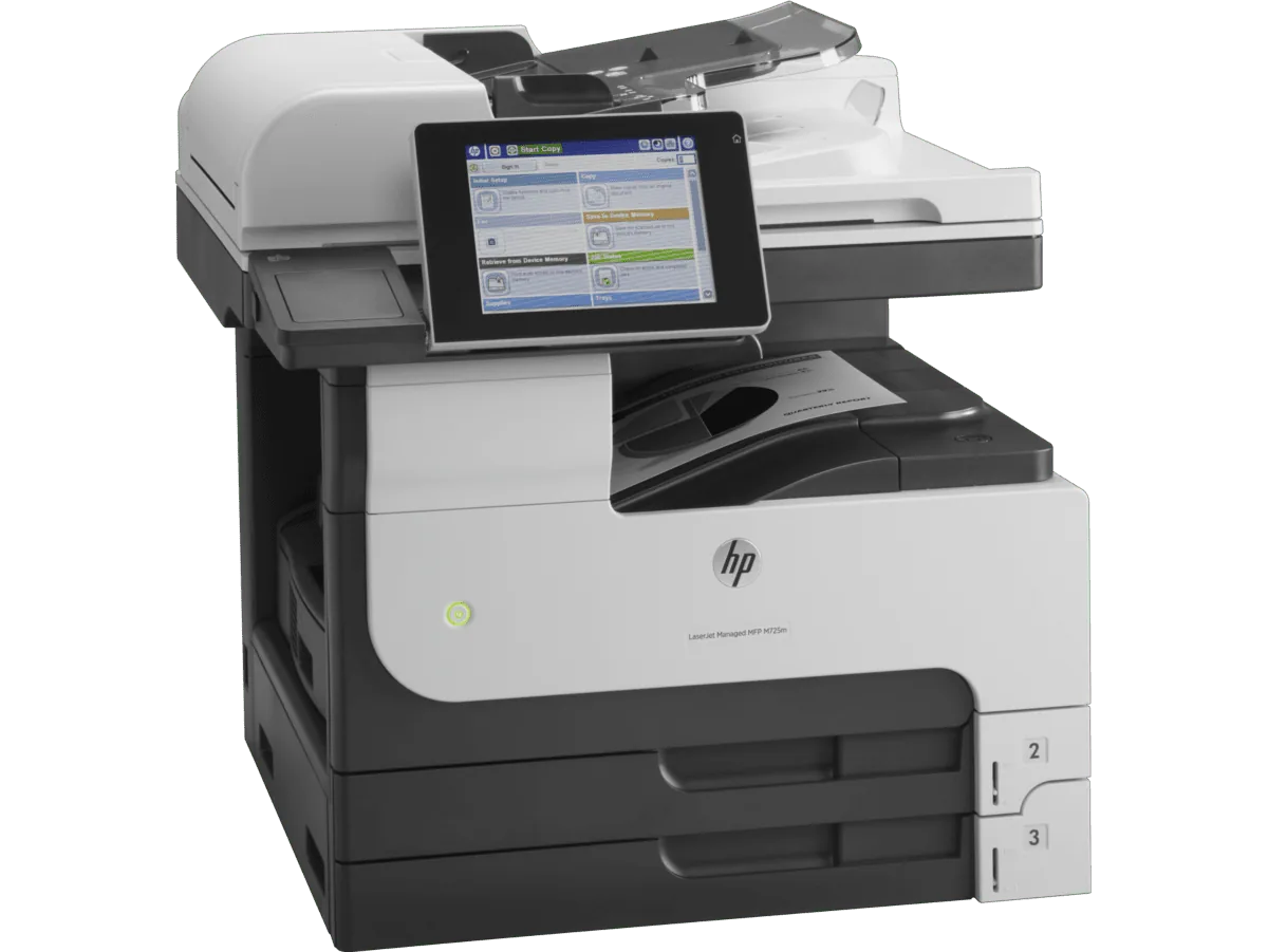 HP LaserJet Enterprise MFP M725dn Printer detail view 1