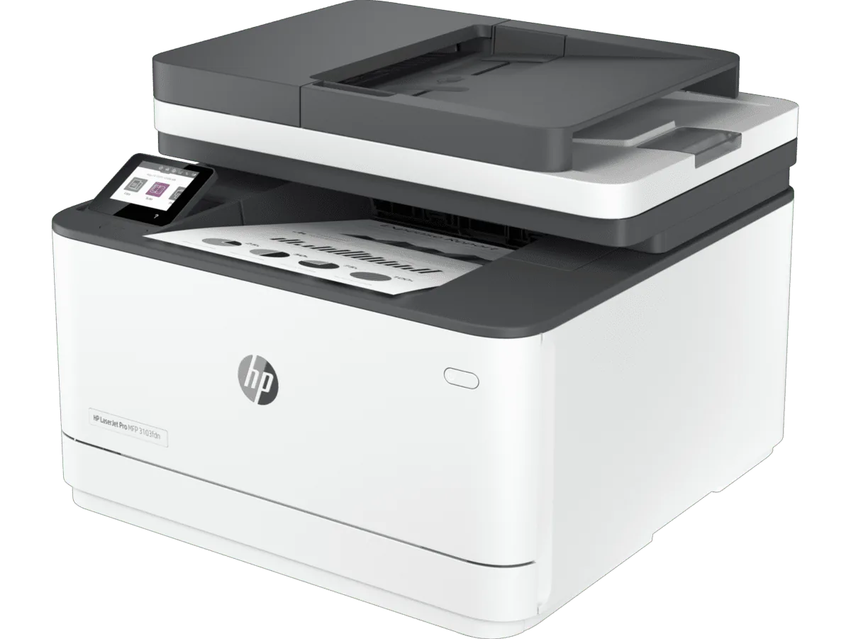 HP LaserJet Pro MFP 3103fdn Printer Duplex Network Fax side product view
