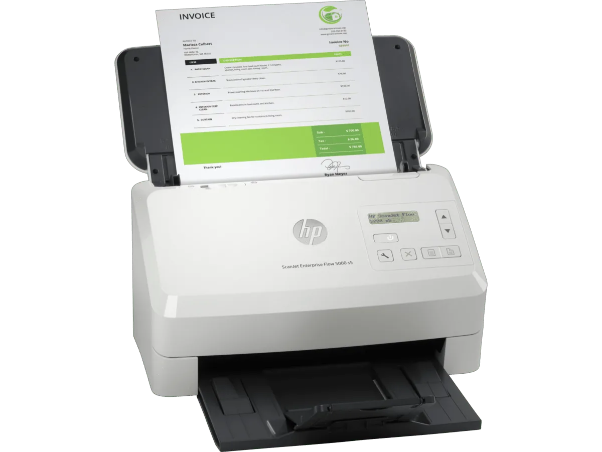HP ScanJet Enterprise Flow 5000 s5 Sheetfed Scanner detail view 1