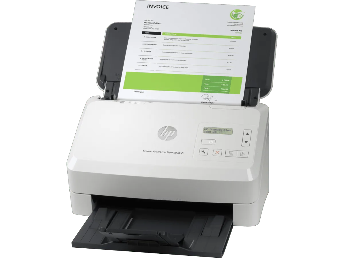 HP ScanJet Enterprise Flow 5000 s5 Sheetfed Scanner product view 2