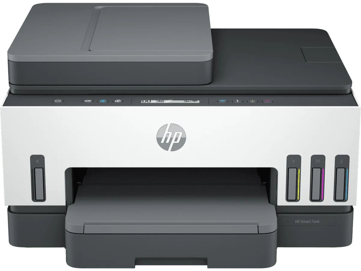 HP Smart Tank 750 All-in-One primary product shot showing the complete printer unit