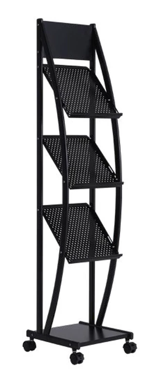 WriteBest Magazine Rack MR1518 - angled front view and brochure compartment layout