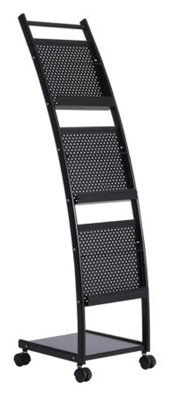 WriteBest Magazine Rack MR1601 - side profile and castor base detail