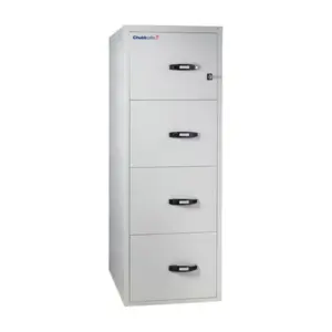 Chubbsafes Fire File 31 M-270 4-drawer cabinet front with all drawers closed.