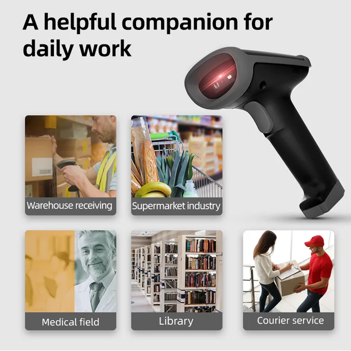 Deli ES226 handheld barcode scanner use cases image