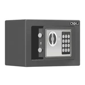Deli ET511 grey digital safe shown from the front