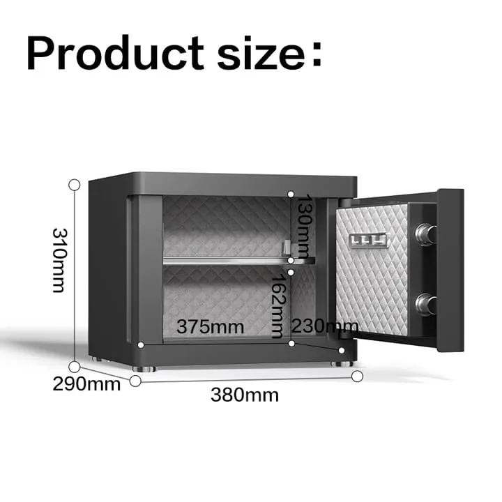 Deli ET592 automatic door safe dimensions view
