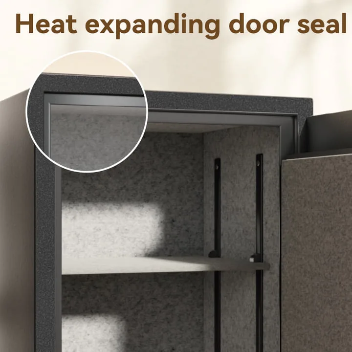 Deli ET600 fireproof digital safe door seal close-up