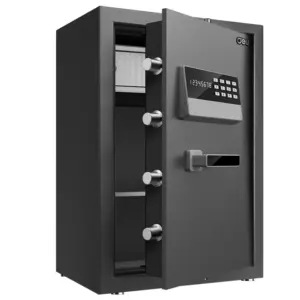Deli ET622 digital safe shown with door open front
