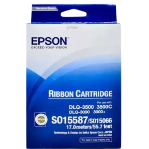 Epson C13S015587 black ribbon cartridge for DLQ-3000, DLQ-3000+, DLQ-3500