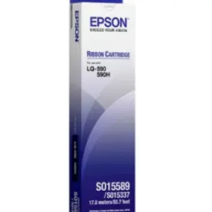 Epson C13S015589 black ribbon cartridge for LQ-590, LQ-590II, LQ-590IIN