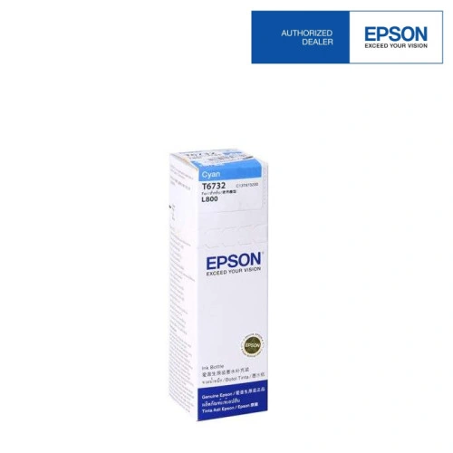Epson T673 Cyan ink bottle — product view 1