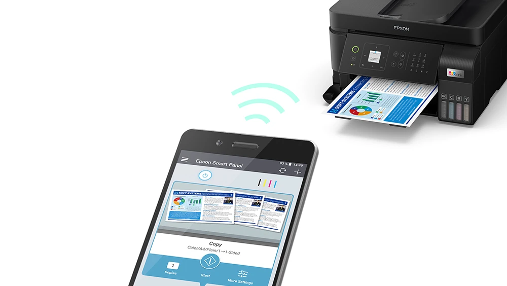 Epson EcoTank L5590 ink tank printer — product view 4