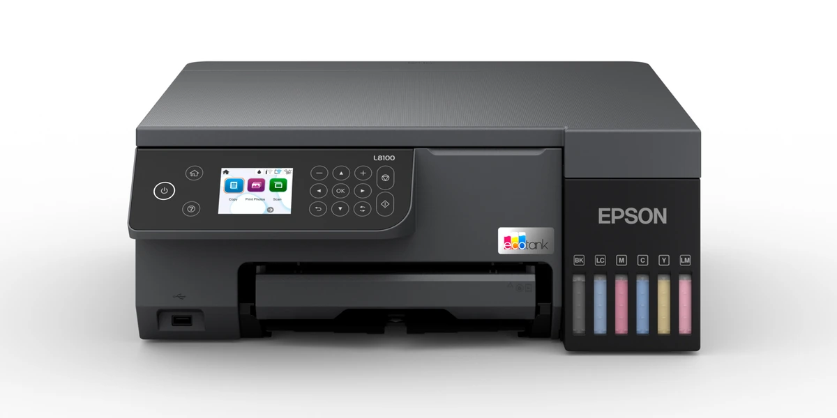 Epson EcoTank L8100 ink tank printer — product view 1