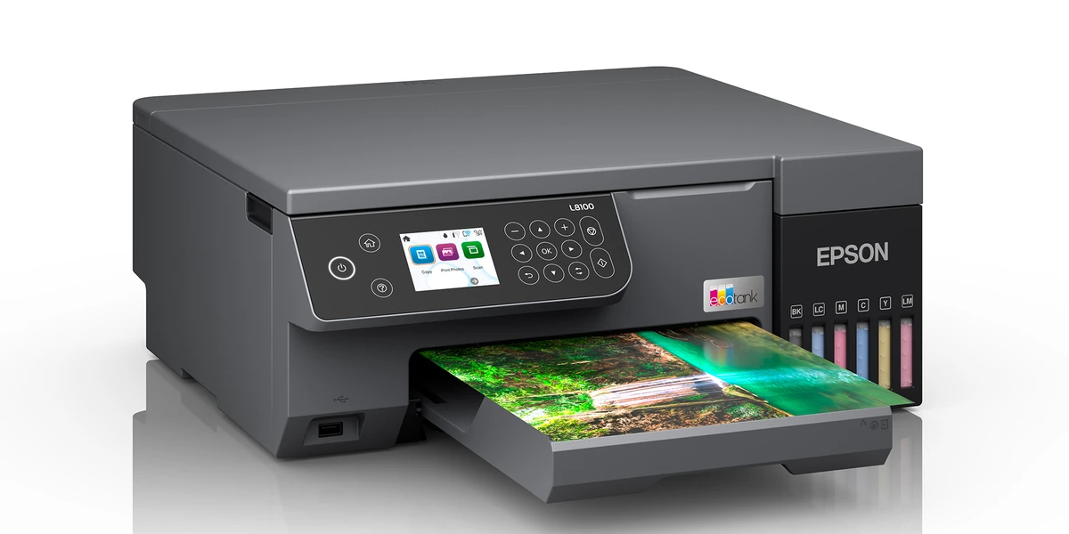 Epson EcoTank L8100 ink tank printer — product view 3