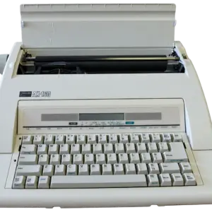 Nakajima AX-160 electronic typewriter front view with LCD display