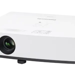 Panasonic laser projector shown from an angled right view