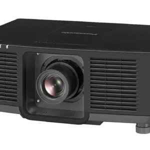 Panasonic PT-MZ882B black projector in angled left view