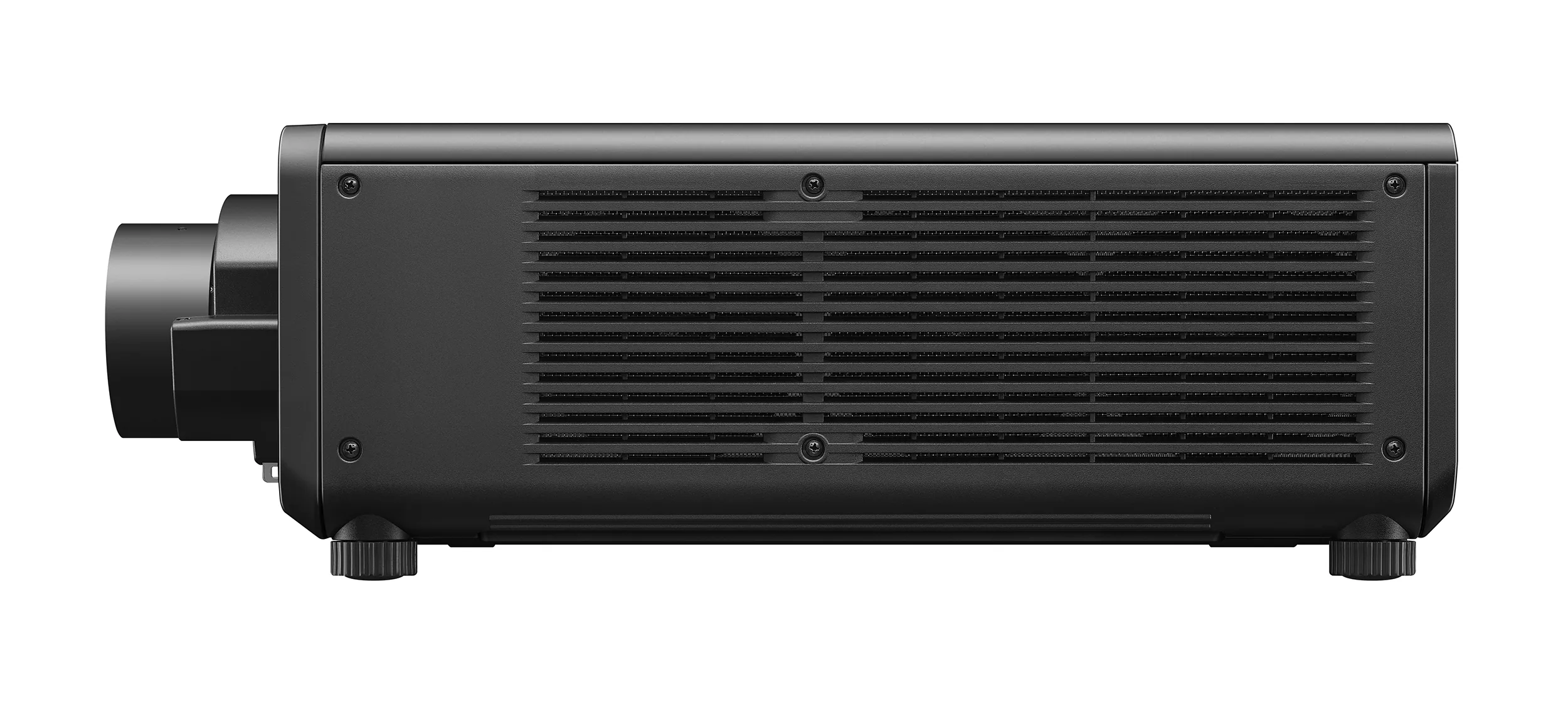 Panasonic black projector shown from the side view