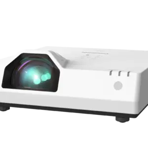 Panasonic PT-TMZ400 projector photograph shown in angled view