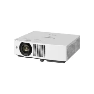 Panasonic white laser projector shown in angled view